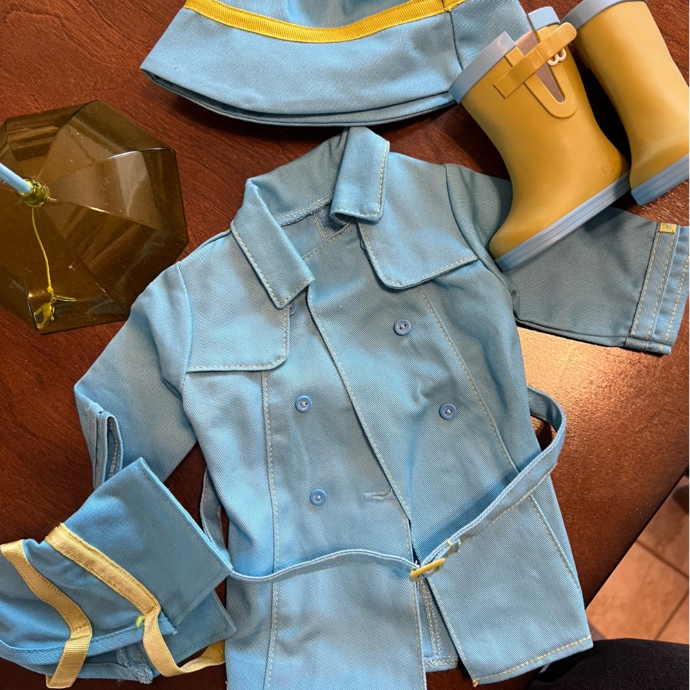 American Girl Raincoat and pet coat